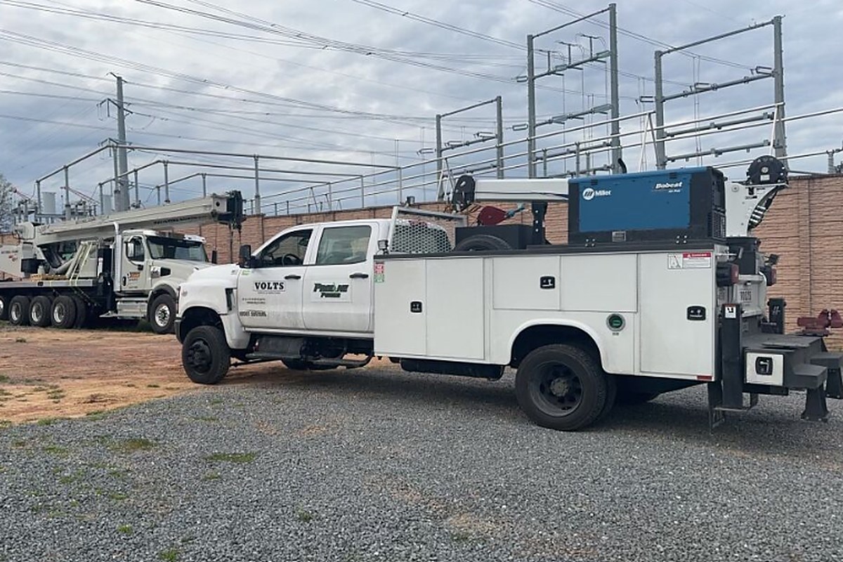 VOLTS service truck at a substation